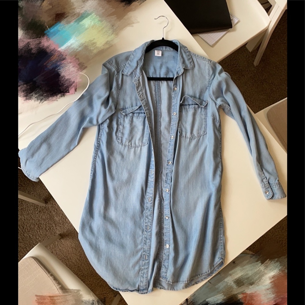 Long button-up shirt